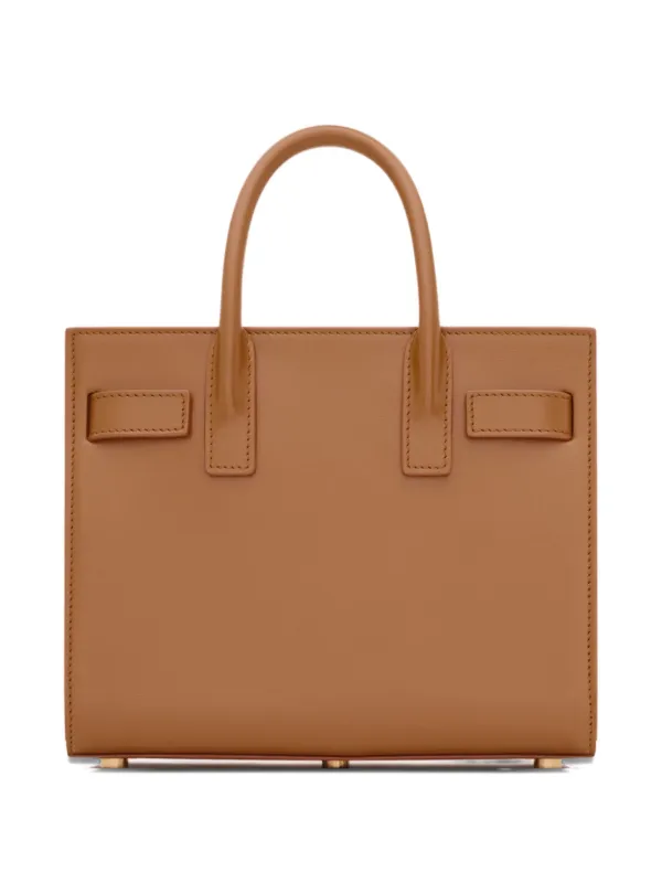 Saint Laurent Sac De Jour Nano Leather Padlock Tote Bag