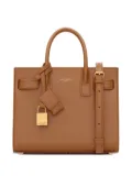 Saint Laurent Sac de Jour nano leather padlock tote bag - Brown