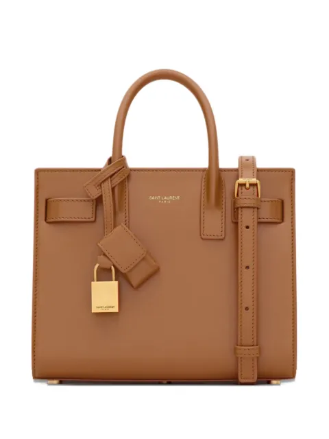 Saint Laurent Sac de Jour nano leather padlock tote bag