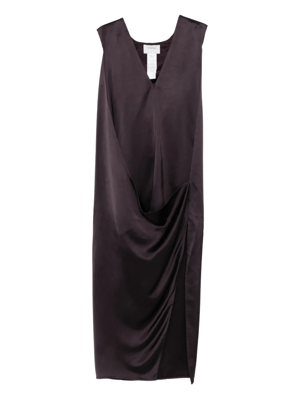 Sportmax+robe+drapee+à+col+v+-+Violet