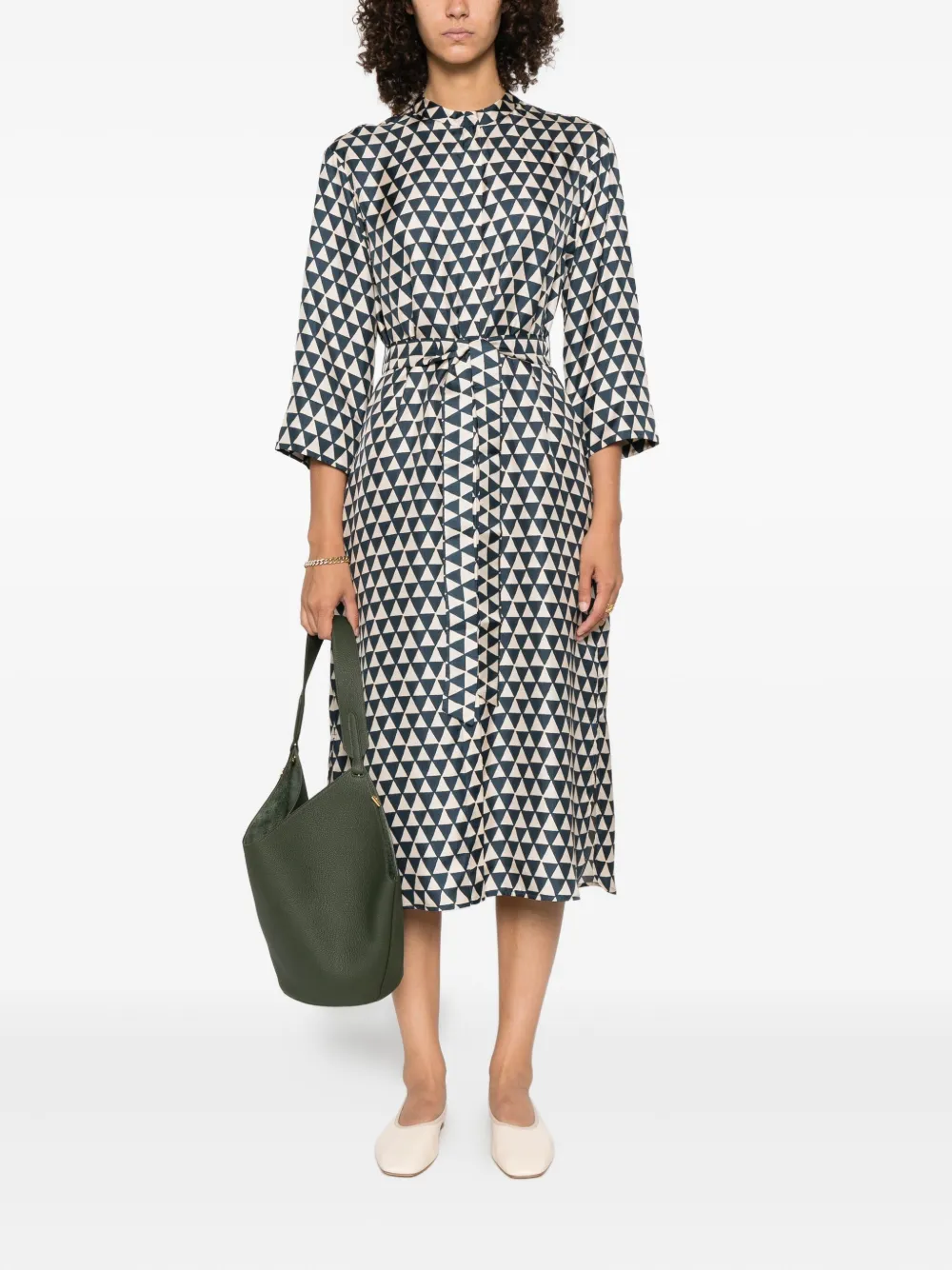 Max Mara triangle-print belted dress | デイドレス | Image 2