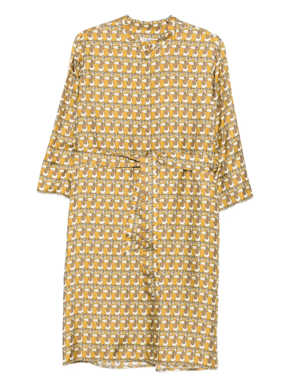 Max Mara toucan-print silk dress | Neutrals | Image 1