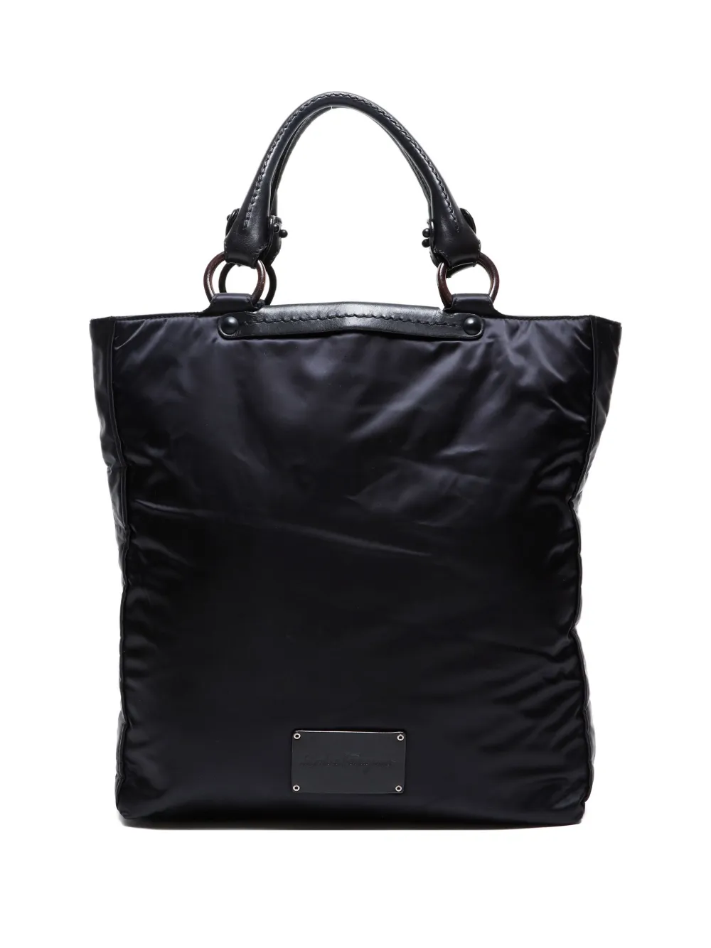 1990-2000s logo-patch tote bag