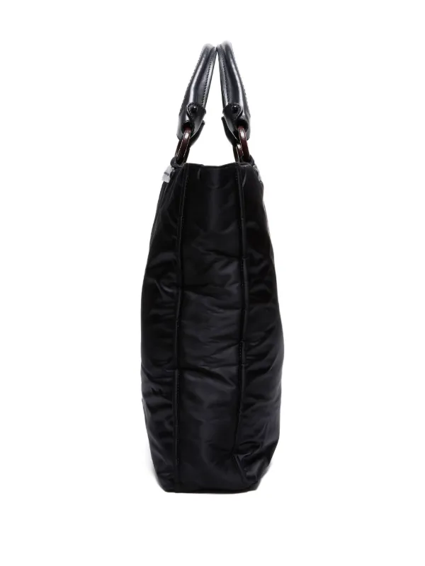 Ferragamo Pre-Owned 1990-2000s logo-patch Tote Bag | Black