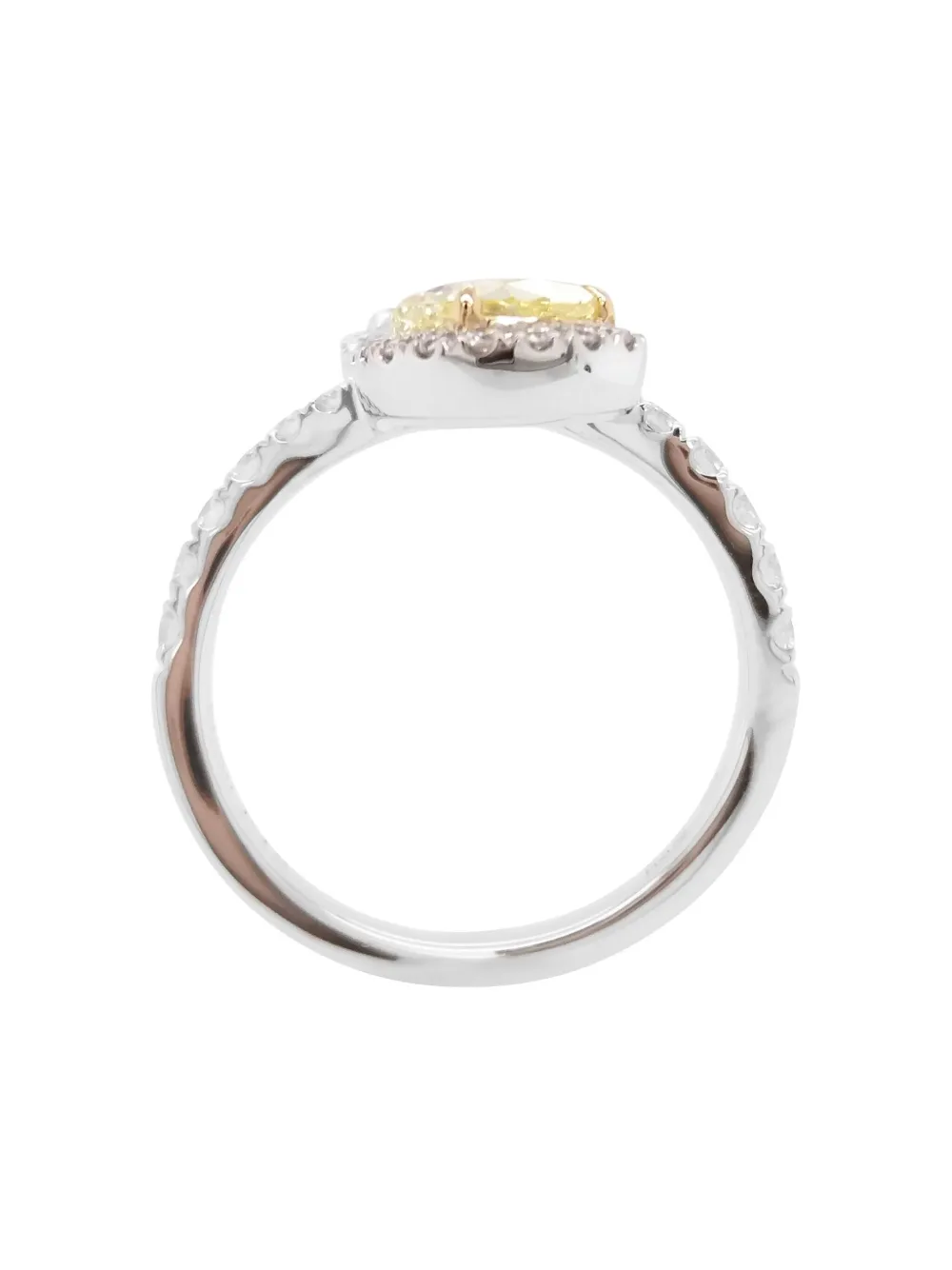 HYT Jewelry 18K white gold pear diamond ring - Argento