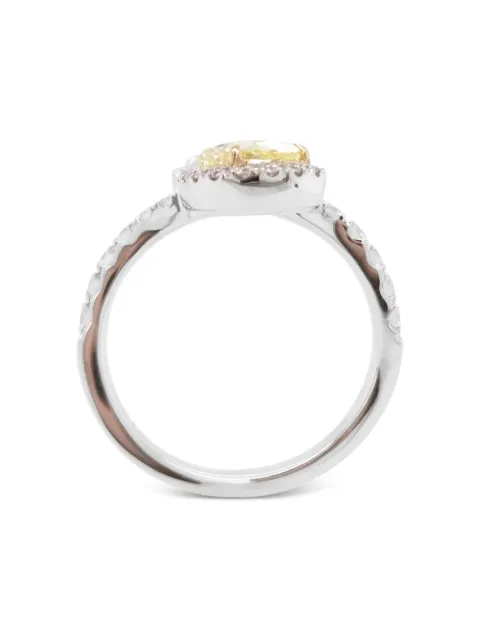 HYT Jewelry 18K white gold pear diamond ring