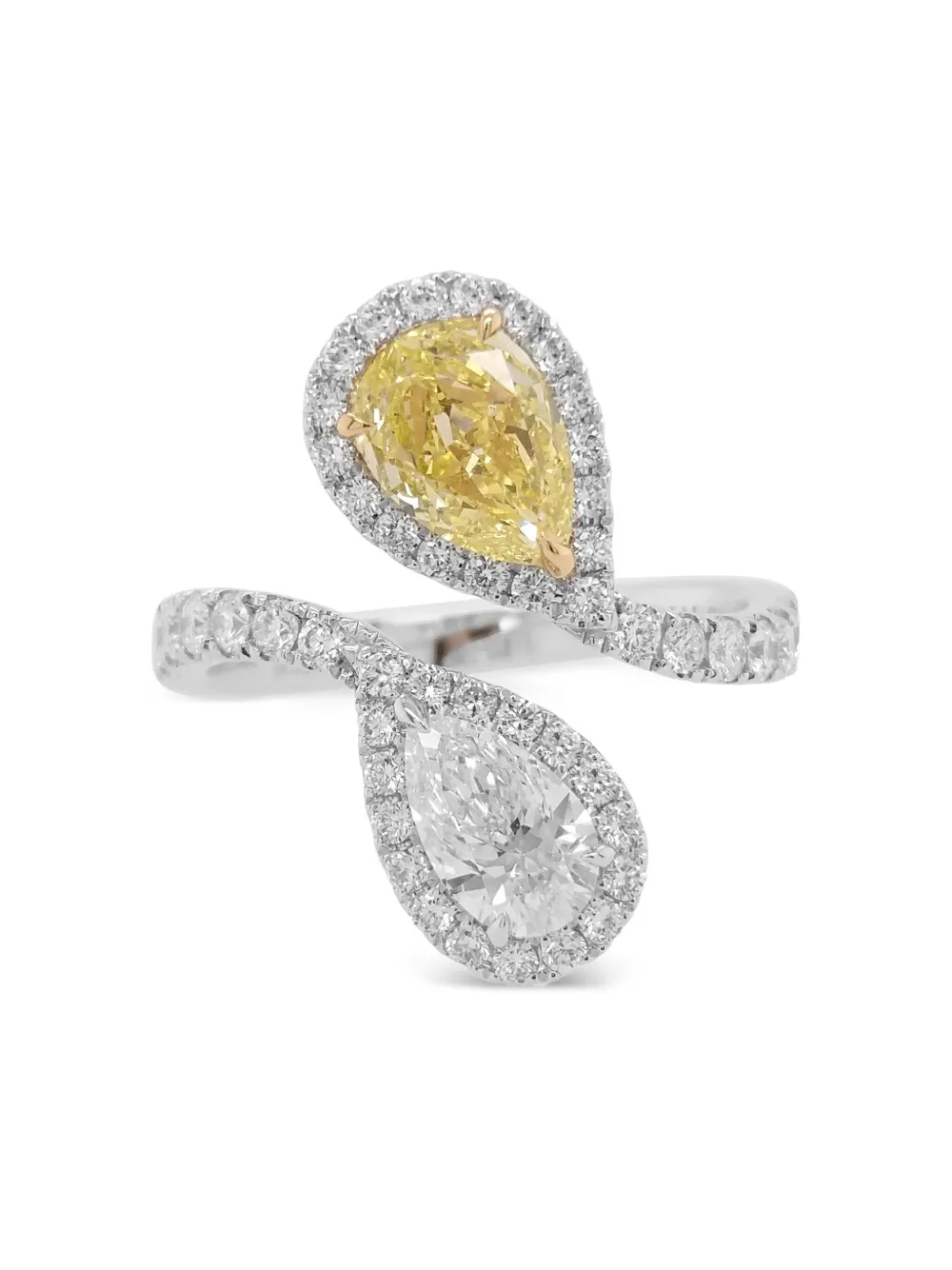 HYT Jewelry 18K white gold pear diamond ring | Image 2