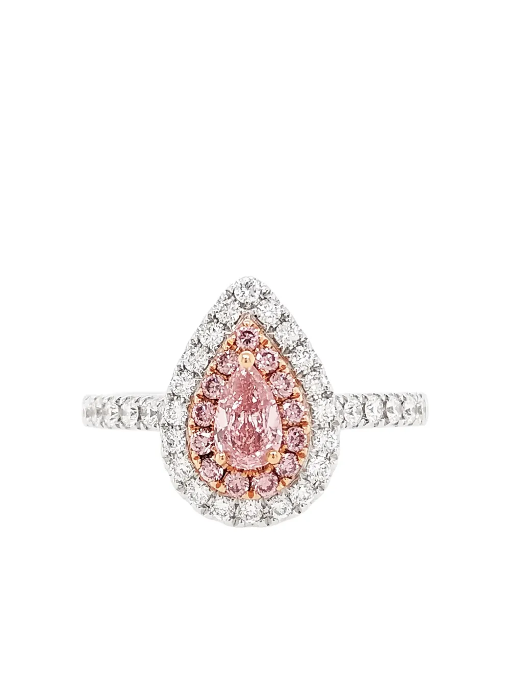 HYT Jewelry 18K white gold pear-cut diamond ring - シルバートーン HYT Jewelry 18K white gold pear-cut diamond ring - シルバートーン
