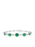 HYT Jewelry 18kt white gold Tennis emerald bracelet - Silver