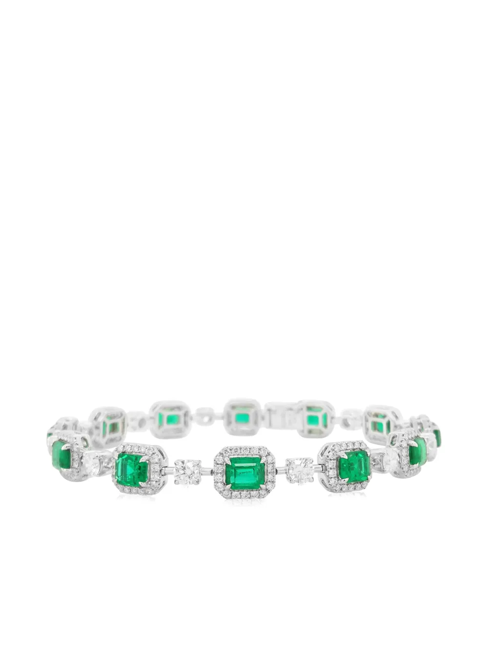 HYT Jewelry 18kt white gold Tennis emerald bracelet - Argento
