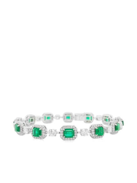 HYT Jewelry 18kt white gold Tennis emerald bracelet