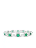 HYT Jewelry 18kt white gold Tennis emerald bracelet - Silver