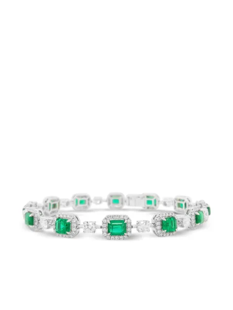 HYT Jewelry 18kt white gold Tennis emerald bracelet