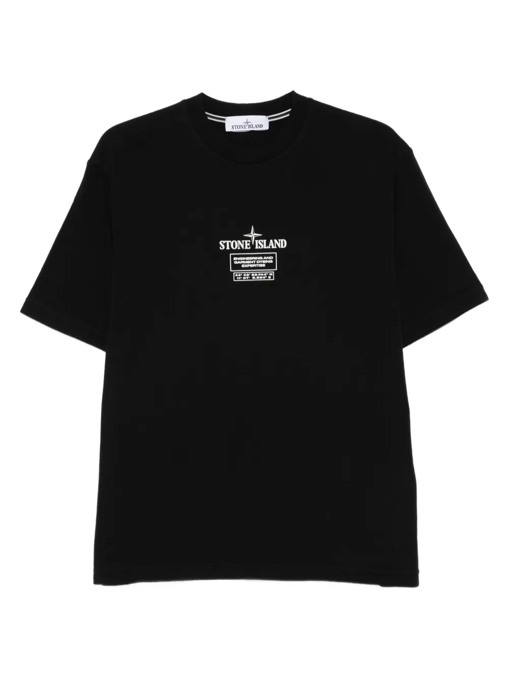 Stone Island logo-print cotton T-shirt - ブラック Stone Island logo-print cotton T-shirt - ブラック