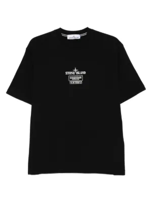 Stone Island logo-print T-shirt | Black | FARFETCH
