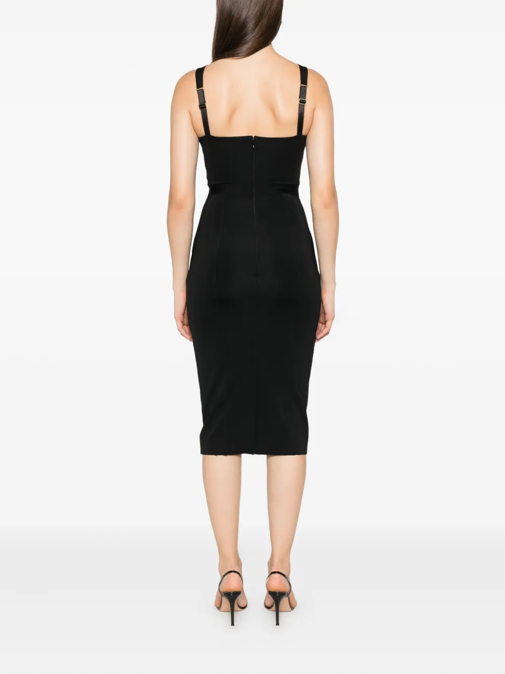 Elisabetta Franchi sweetheart-neckline mini dress Zwart