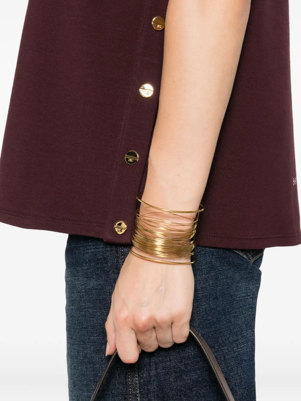 Elisabetta Franchi T-shirt met logo Paars