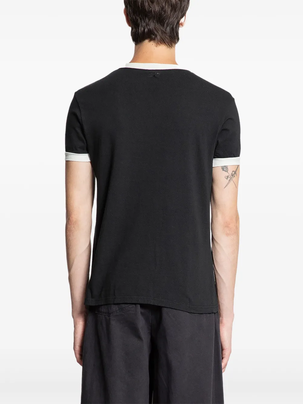 KAPITAL Ringer T-shirt Zwart