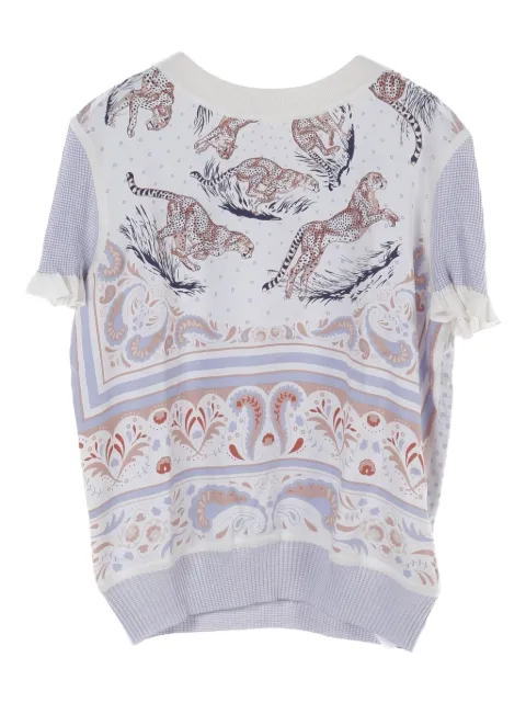 Hermès Pre-Owned playera Laine Guepard Et Palmettes 2020