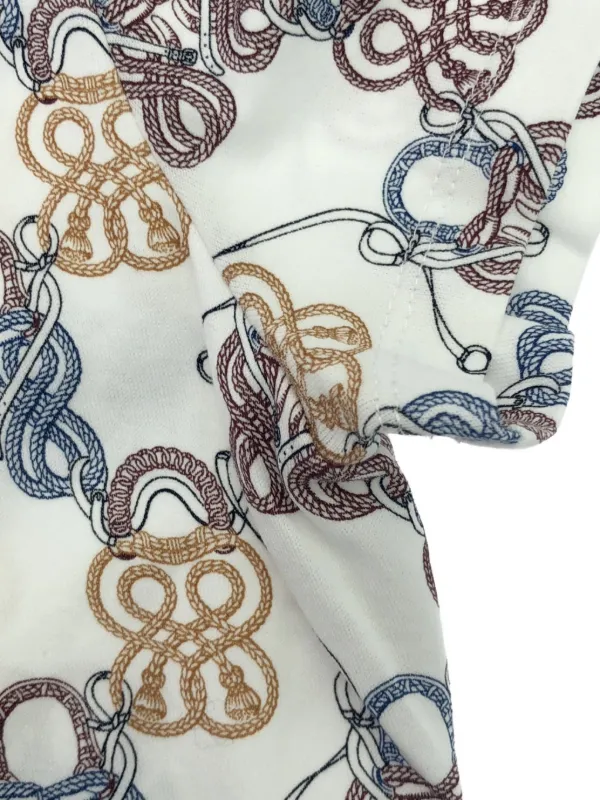 Hermès Pre-Owned 00s Rope Pattern Cotton T-shirt | White