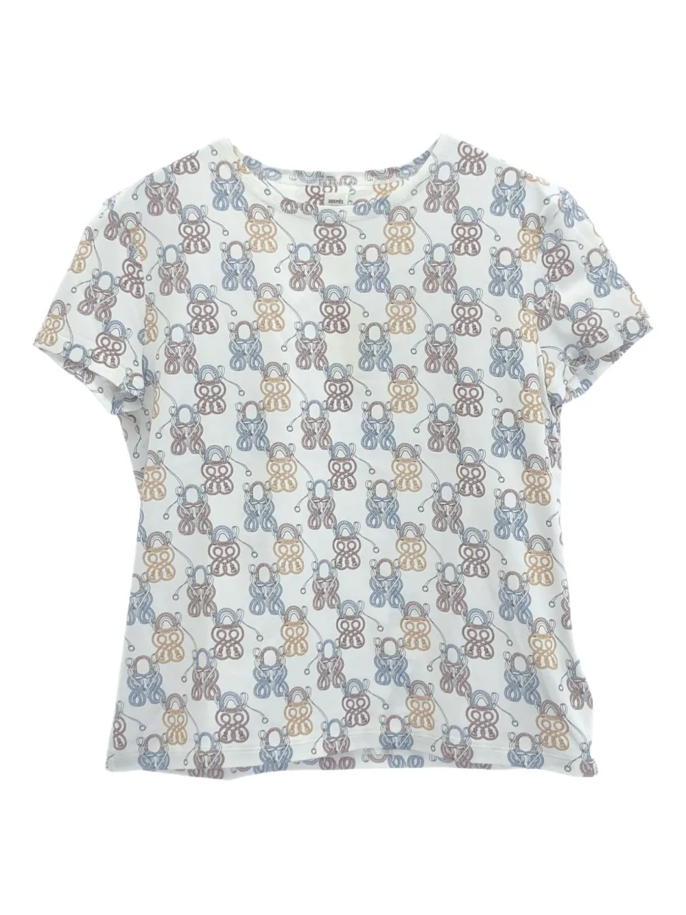 00s rope pattern cotton T-shirt