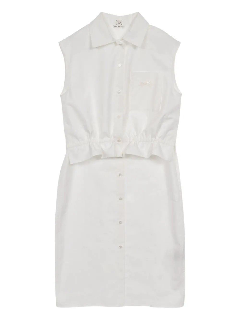Hermès Pre-Owned 20s shirt dress pocket detail dress | White | Image 1