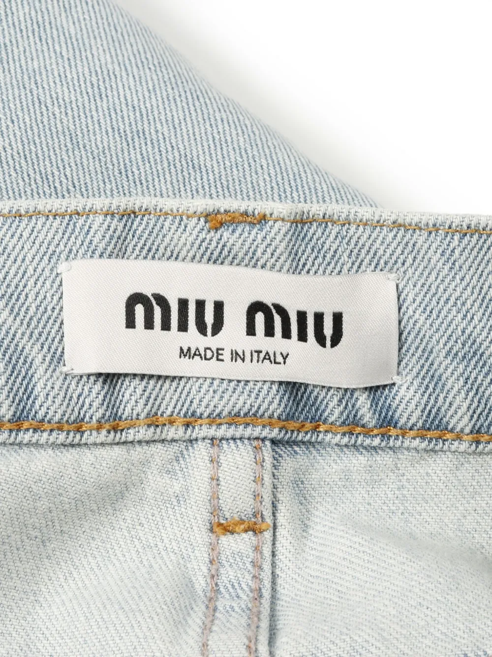 Pre-owned Miu Miu 2000s Cotton Jeans In Blue