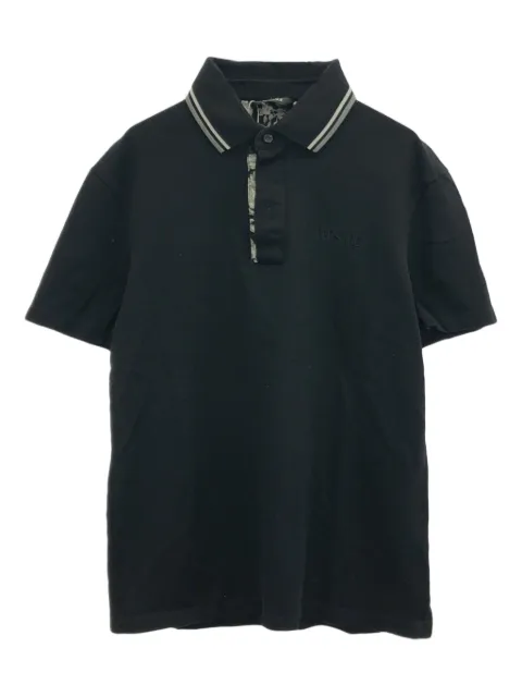 Versace Pre-Owned 2000s embroidered logo detail polo shirt