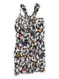 CHANEL Pre-Owned 1986-1988 Camellia-pattern dress - Black