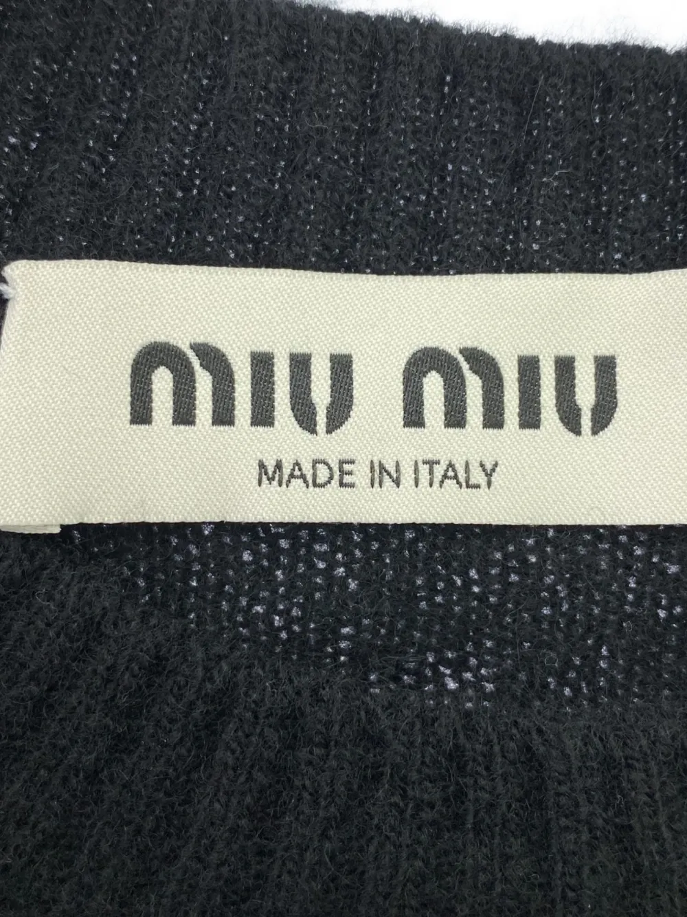 Pre-owned Miu Miu 2000s Cropped Sweater In Black