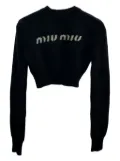 Miu Miu Pre-Owned 2000s cropped sweater - Black