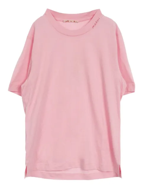 Marni Pre-Owned 2024 logo-embroidery T-shirt