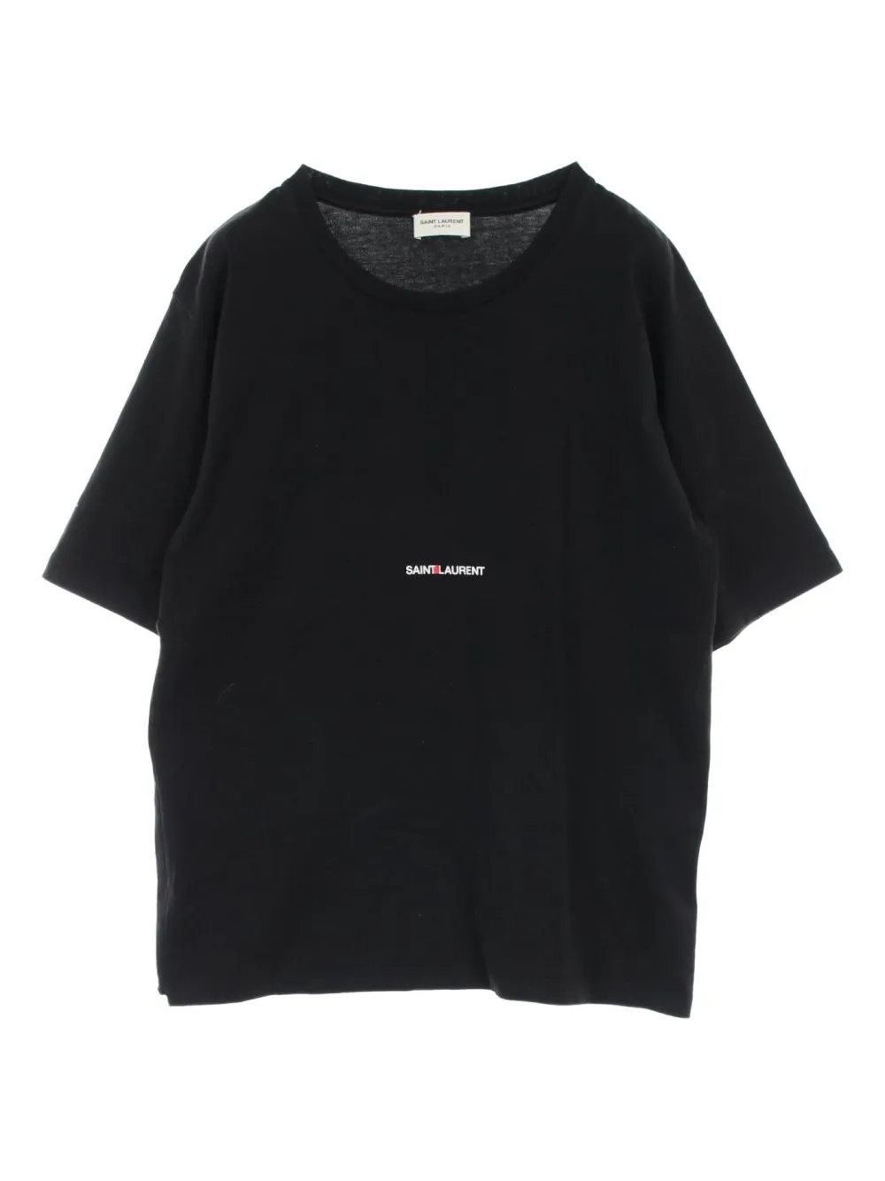 Saint Laurent Pre-Owned 2000s logo-print cotton t-shirt | Black | Image 1