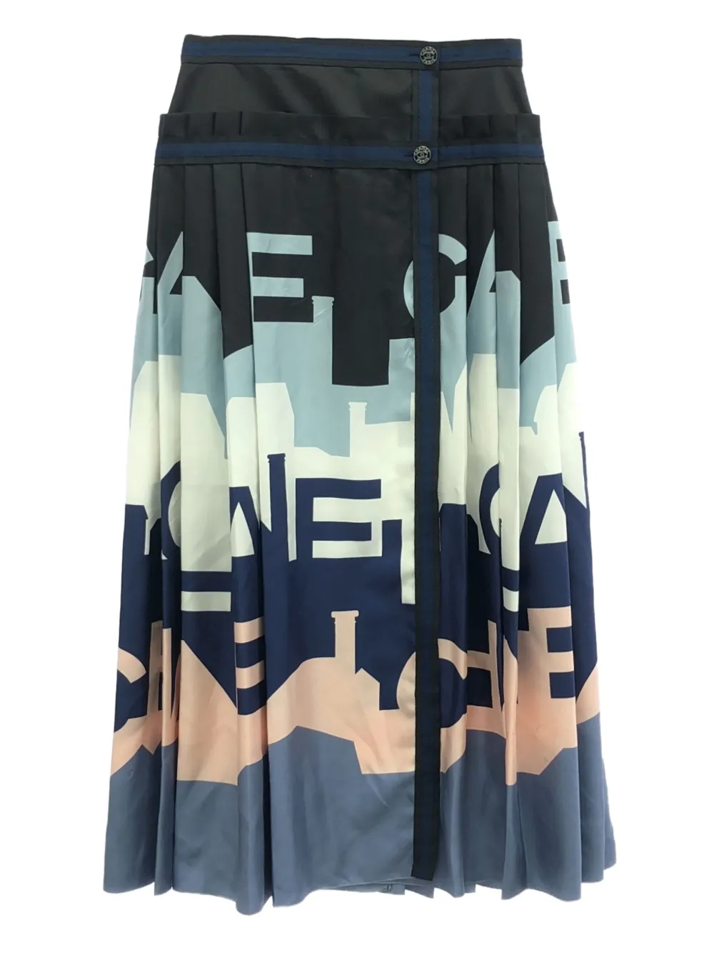 2000s pleated silk skirt