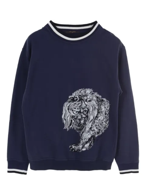 Louis Vuitton Pre-Owned sudadera con animal print 2010 en colaboración con Chapman Brothers