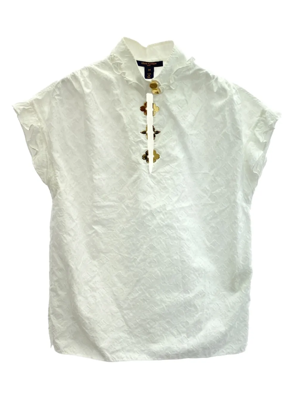 Louis Vuitton Pre-Owned 2000 monogram-pattern blouse | White | Image 1