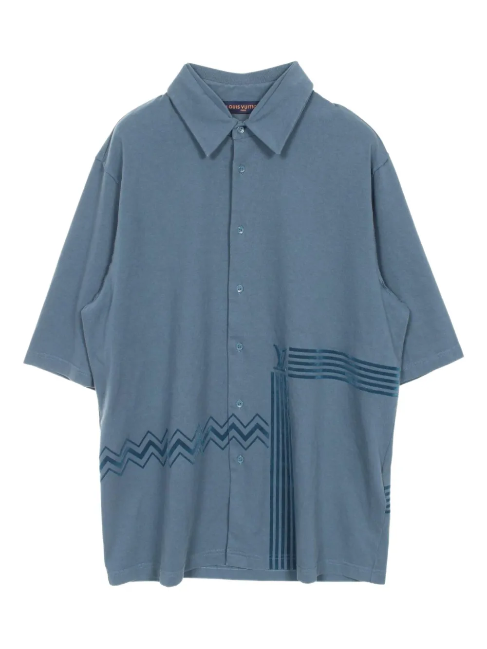 2010s zigzag cotton shirt