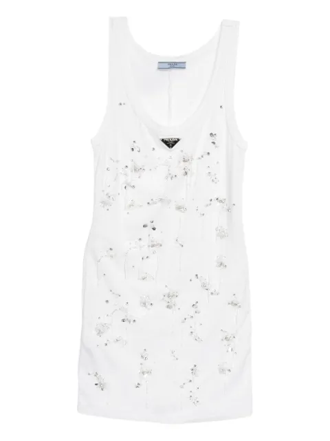 Prada Pre-Owned 2010s triangle-logo beaded dress