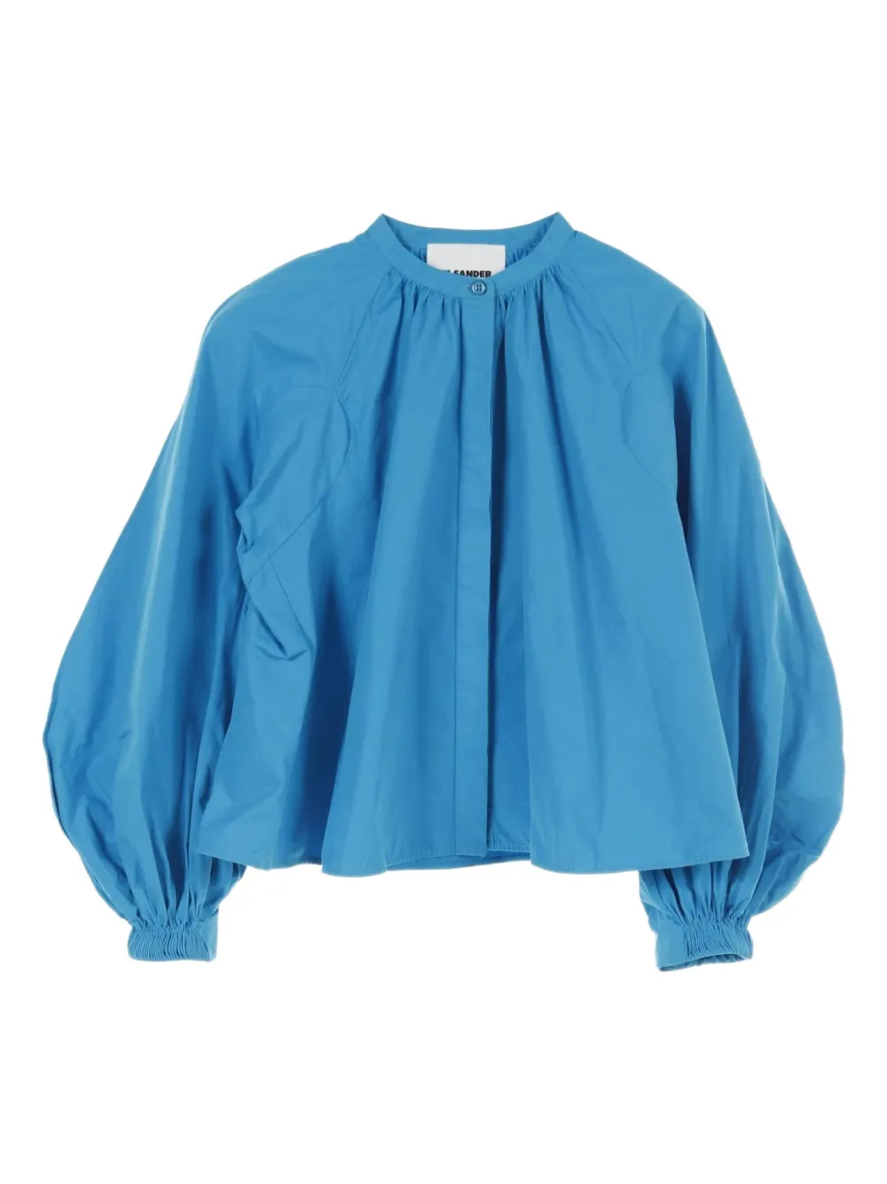 Pre-owned Jil Sander 2000s Balloon-sleeve Blouse In Blue