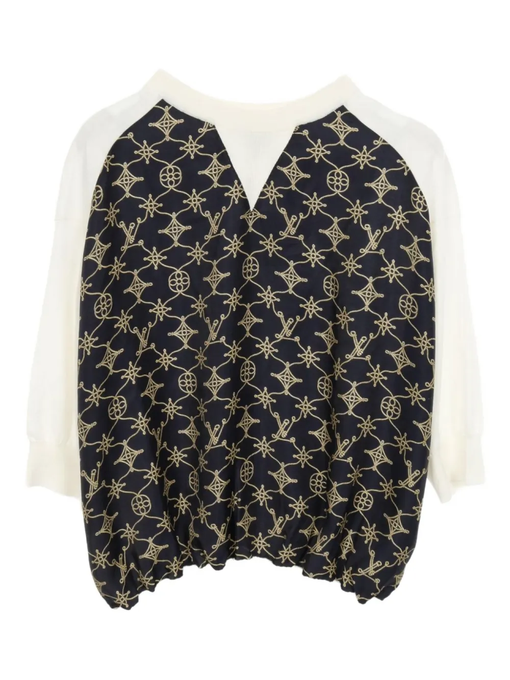 10s nautical monogram knit top