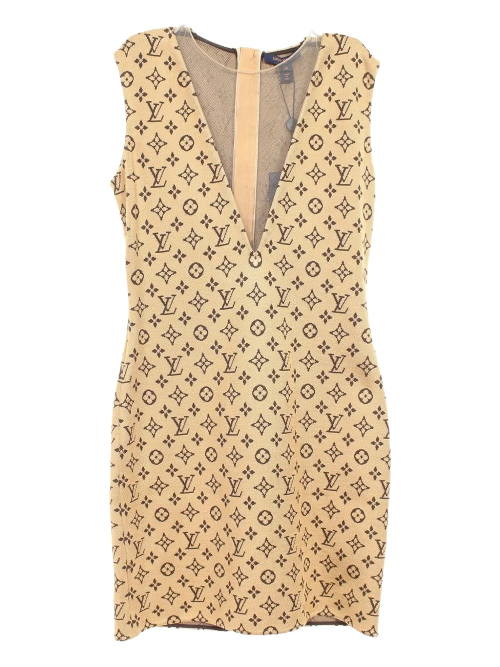 Louis Vuitton Pre-Owned 2020s monogram-pattern sleeveless dress | Yellow | Image 1