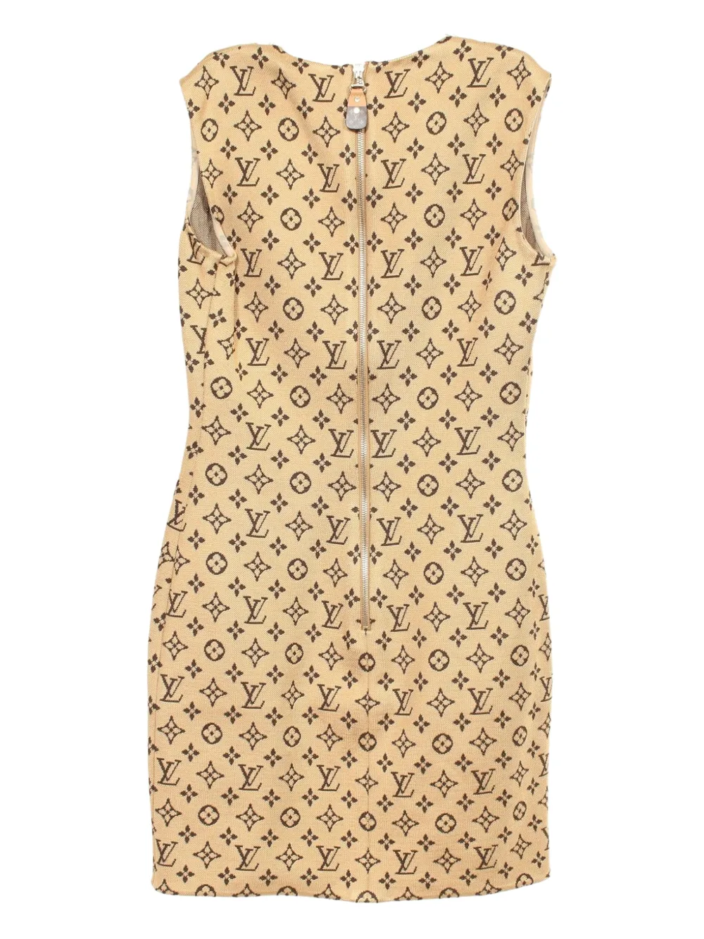 Louis Vuitton Pre-Owned 2020s mouwloze jurk met monogram-patroon - Geel