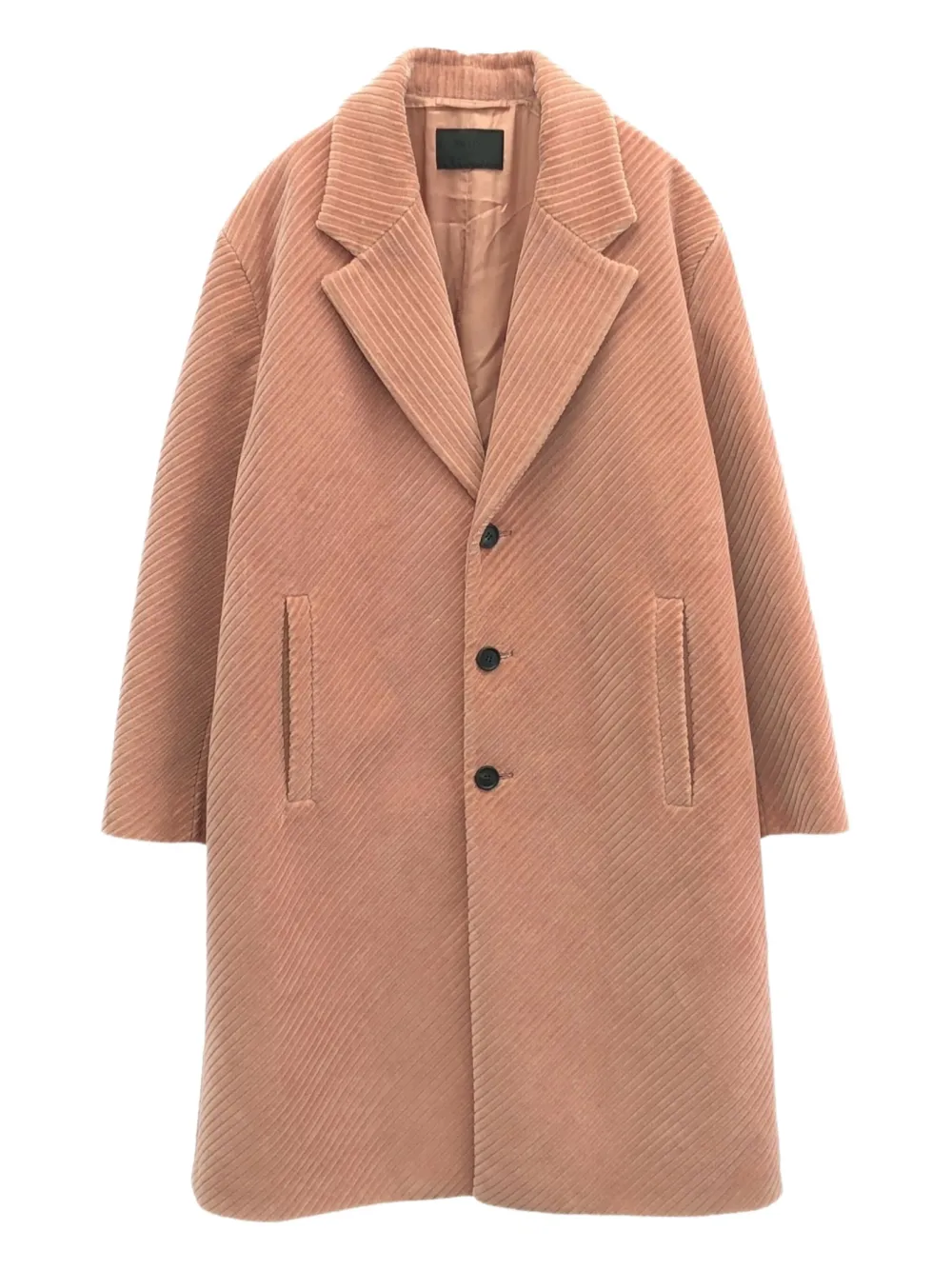 Pre-owned Prada 2010s Corduroy Cotton Coat In Neutral