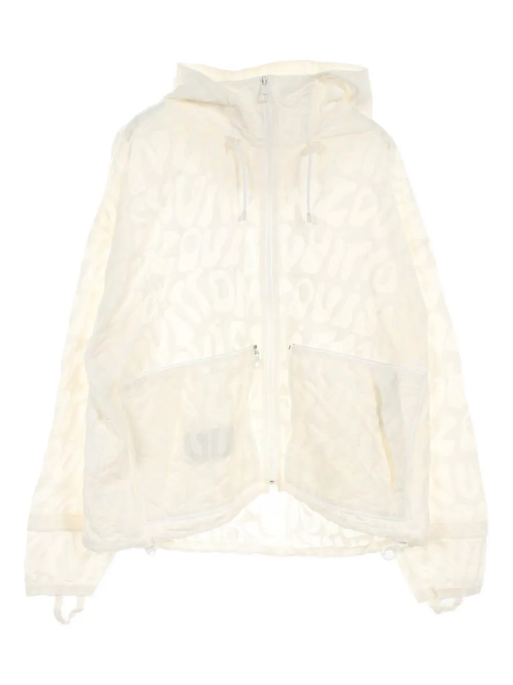 Pre-owned Louis Vuitton 2010s Monogram Pattern Hooded Jacket In Neutral
