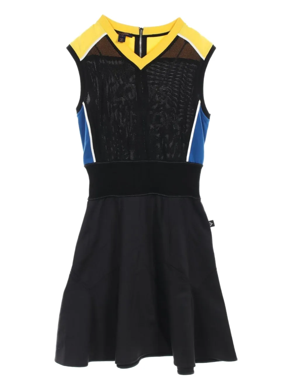 Louis Vuitton Pre-Owned 2010s v-neck mesh panel dress | Black | Image 1