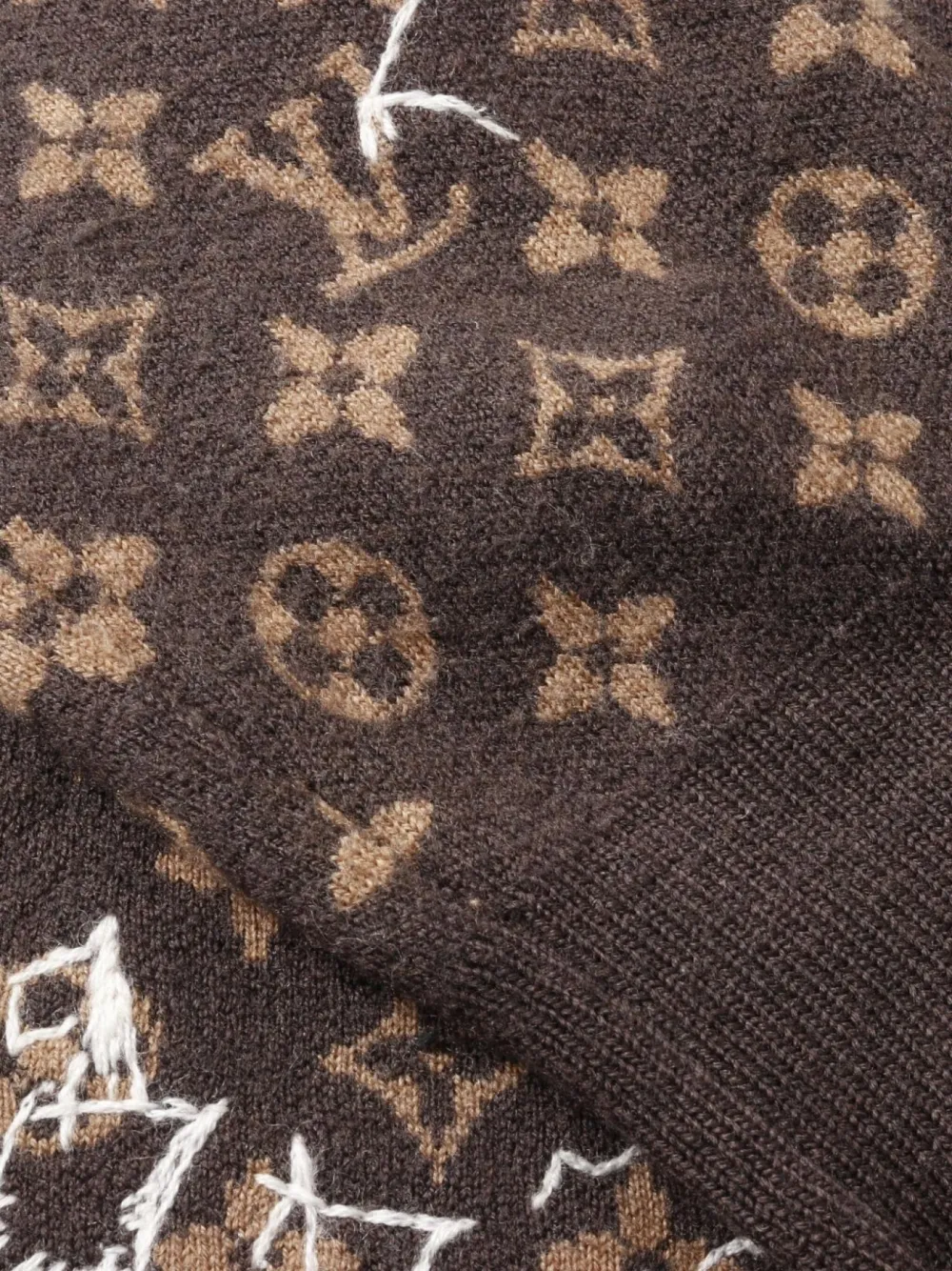 Pre-owned Louis Vuitton 2010 Monogram Wool Jumper In Brown