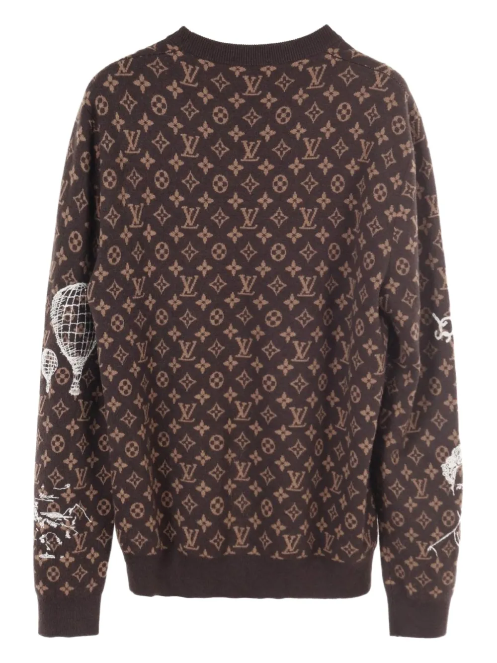 Louis Vuitton Pre-Owned 2010 monogram wool jumper | Image 2