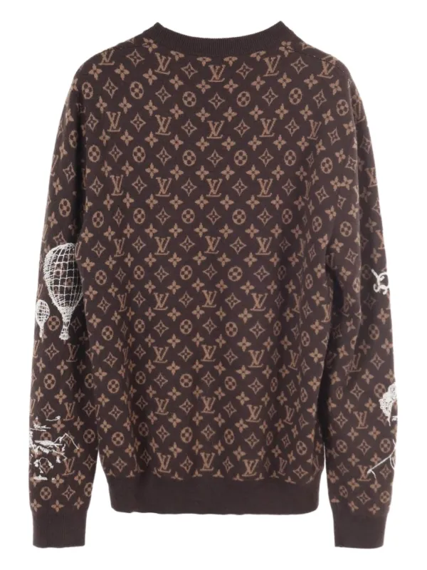 Louis Vuitton Pre-Owned 2010 Monogram Wool Jumper Brown FARFETCH PH