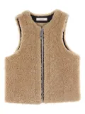 Céline Pre-Owned 2000s mouton zipped vest - Brown