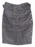 Hermès Pre-Owned 2010s button wrap skirt - Grey